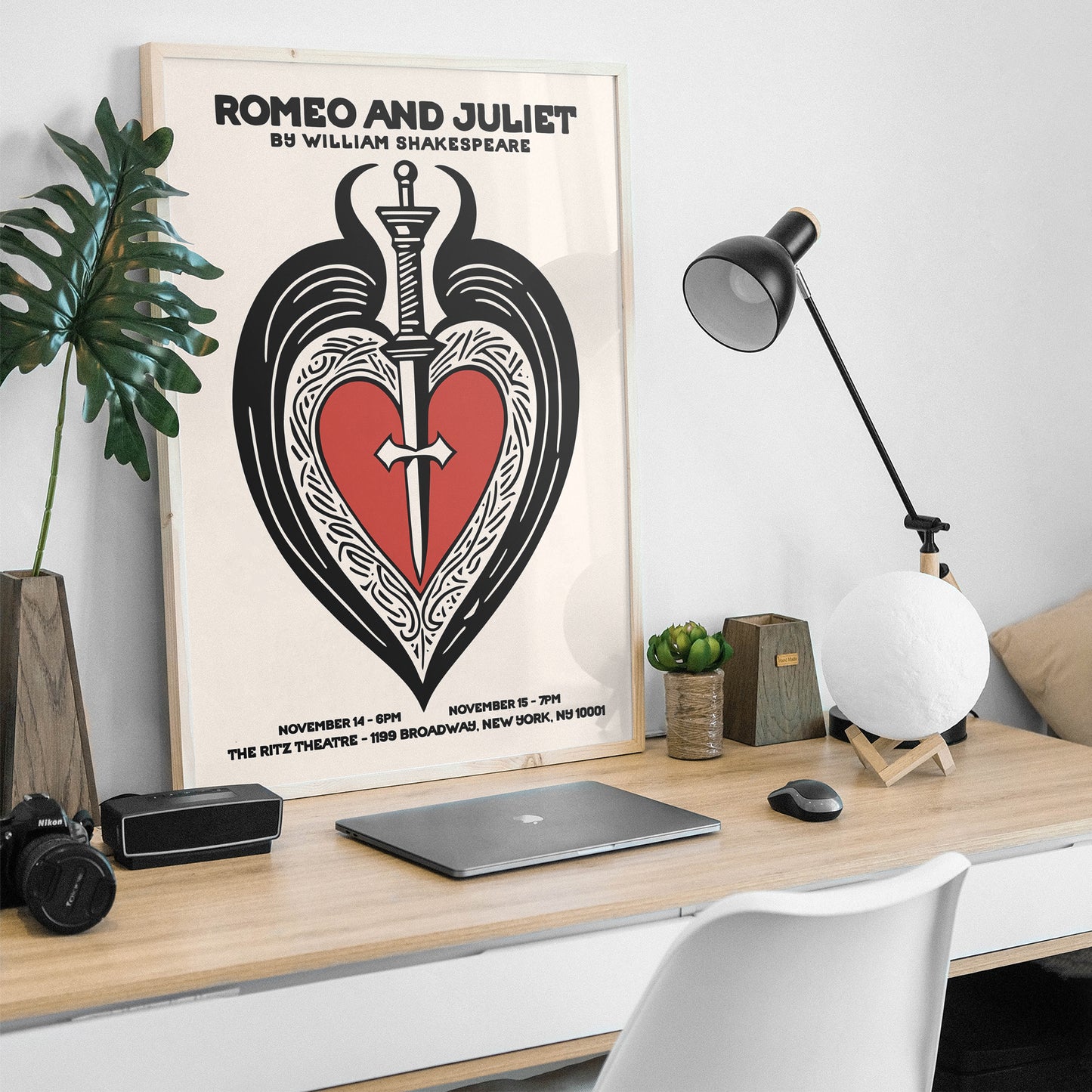 Romeo and Juliet Shakespeare Theater Poster