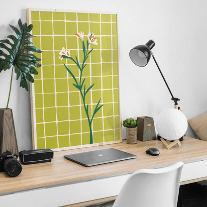 Retro Minimalist Green Nature Poster
