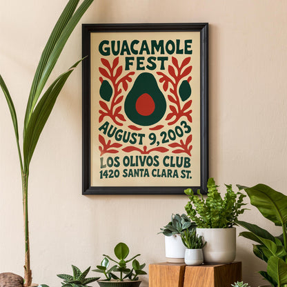 Guacamole Fest Retro Poster