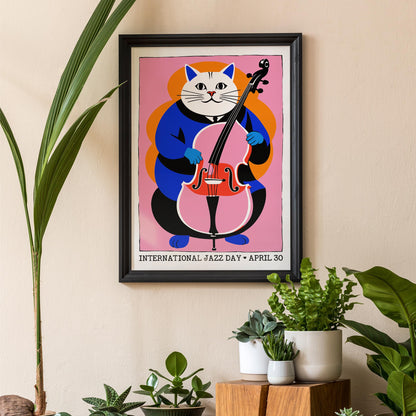 International Jazz Day Cat Poster