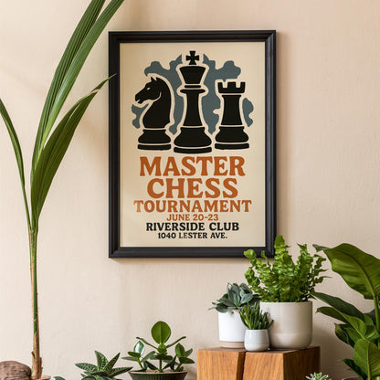 Master Chess Tournament Poster
