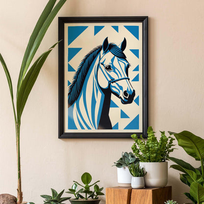 Bold Horse Retro Wall Art Print