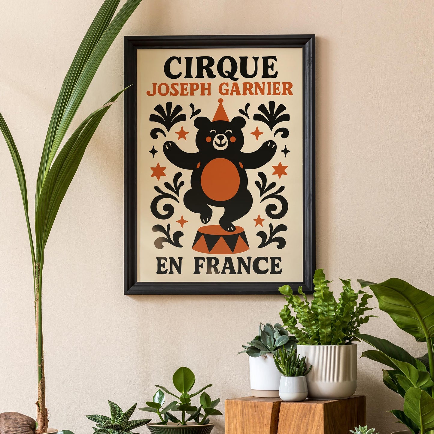 French Circus Bear Poster