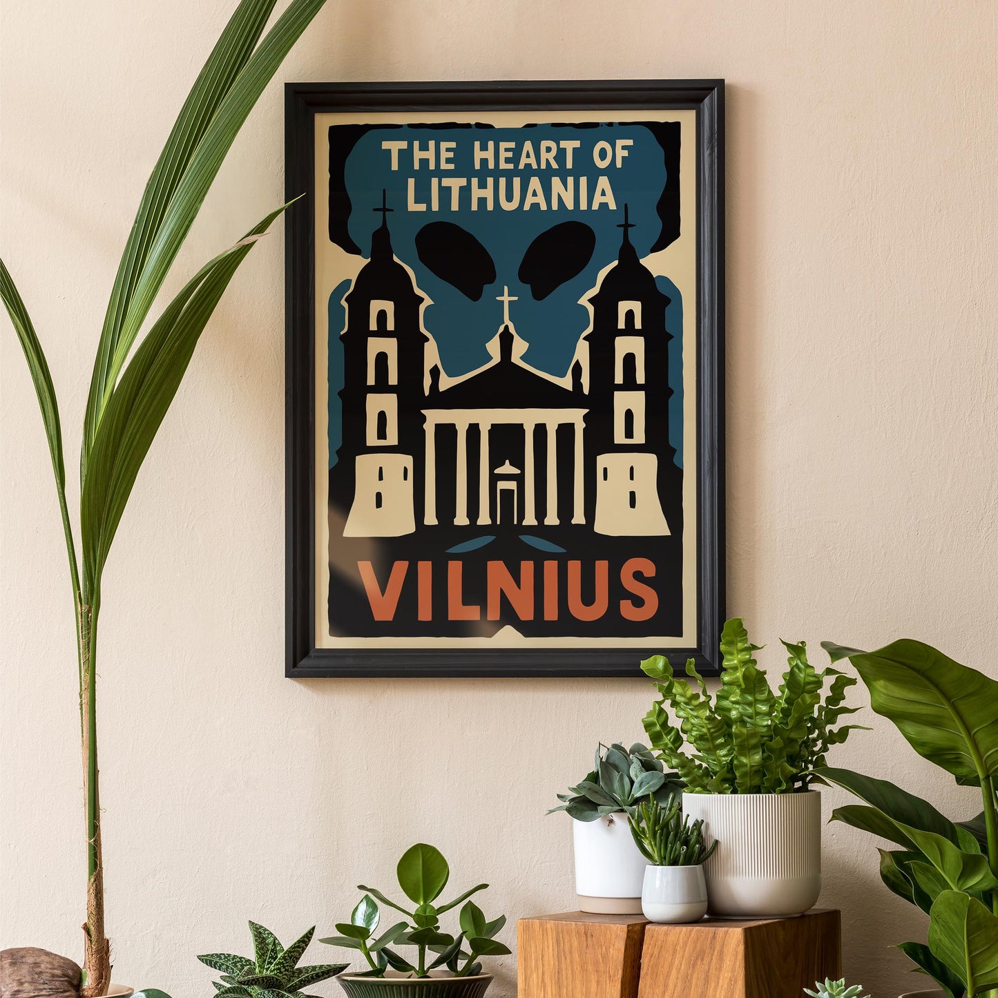 Vilnius City Landmark Poster