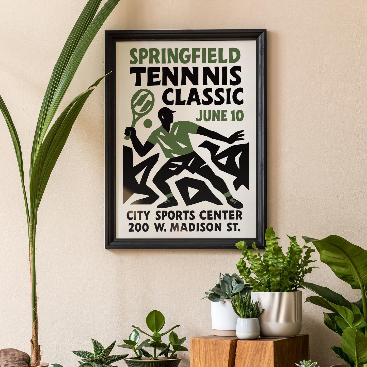 Springfield Tennis Poster Print