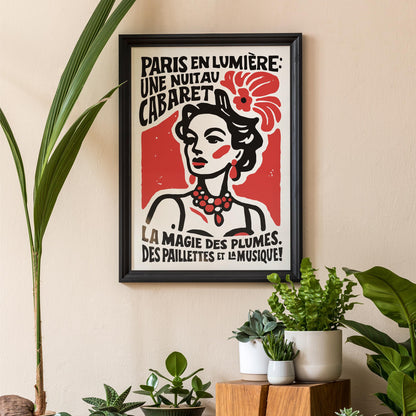 Paris Cabaret Night Poster