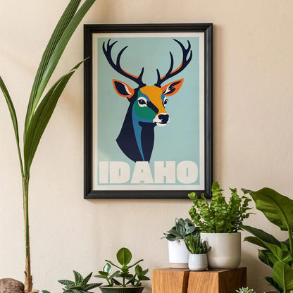 Idaho Deer Head Art Print