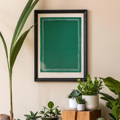 Modern Green Geometry Art Print