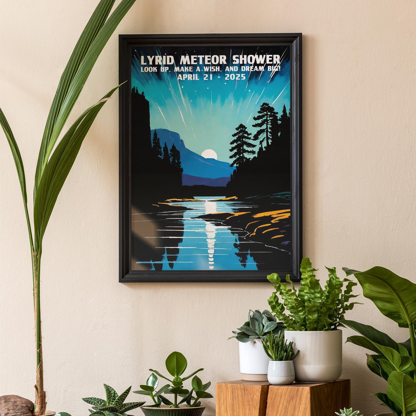 Meteor Shower Night Poster