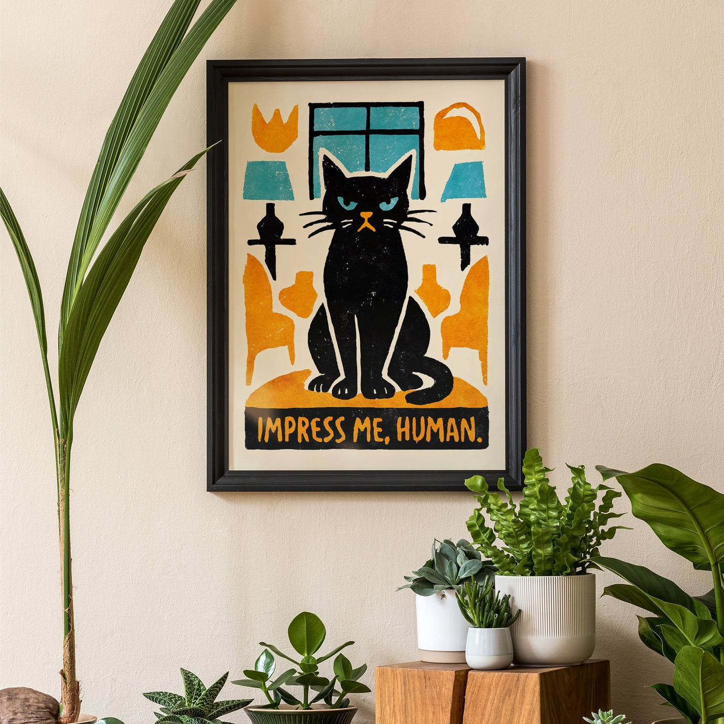 Impress Me Human Cat Poster