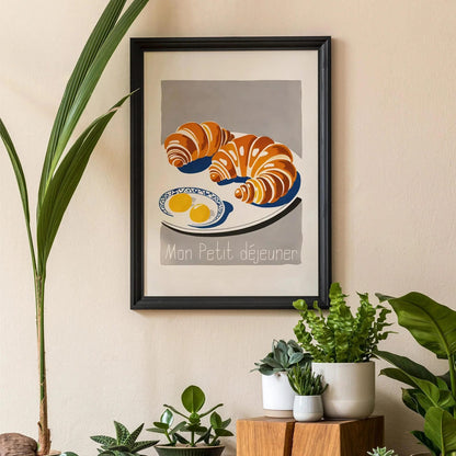 French Breakfast Croissant Poster