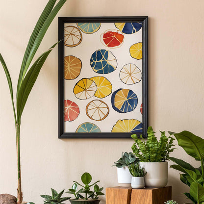 Citrus Slices Abstract Fruit Wall Art Print