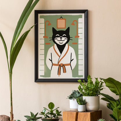 Cat Spa Wall Art Print