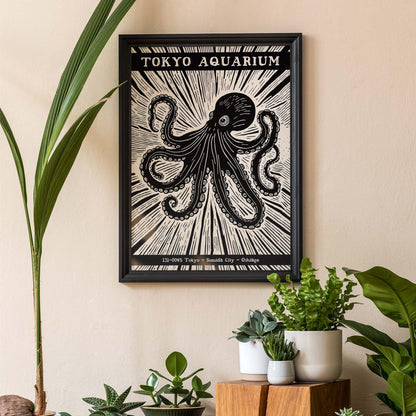 Tokyo Aquarium Octopus Poster