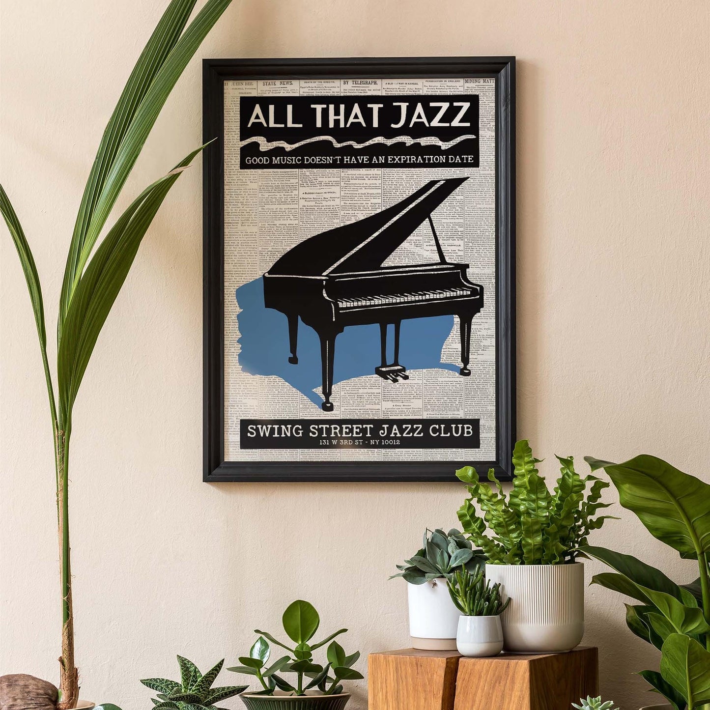 All That Jazz Vintage Piano Poster