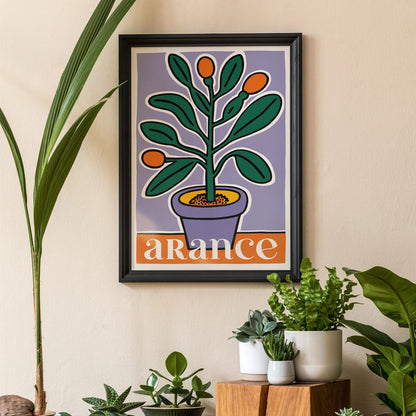 Arance Orange Plant Abstract Art Print