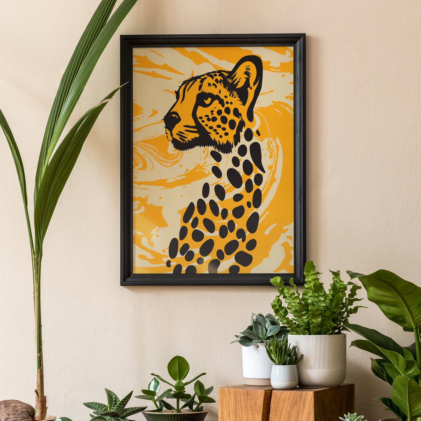 Cute Jungle Cat Art Print
