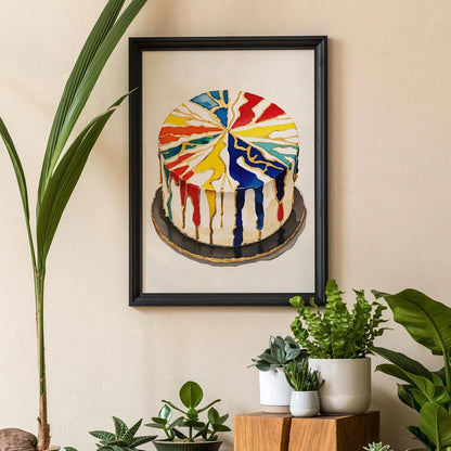 Kintsugi Art Cake Kitchen Poster