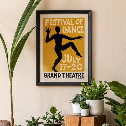 Dance Festival Retro Poster Print