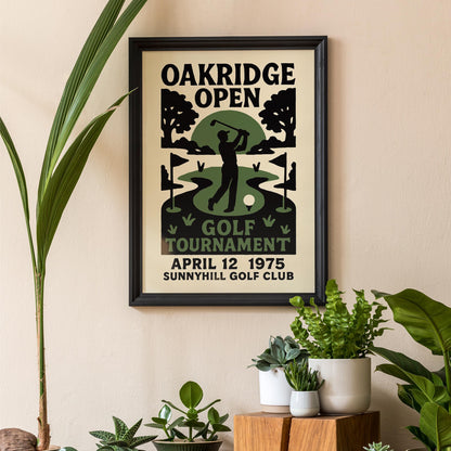 Vintage Golf Tournament Poster Print