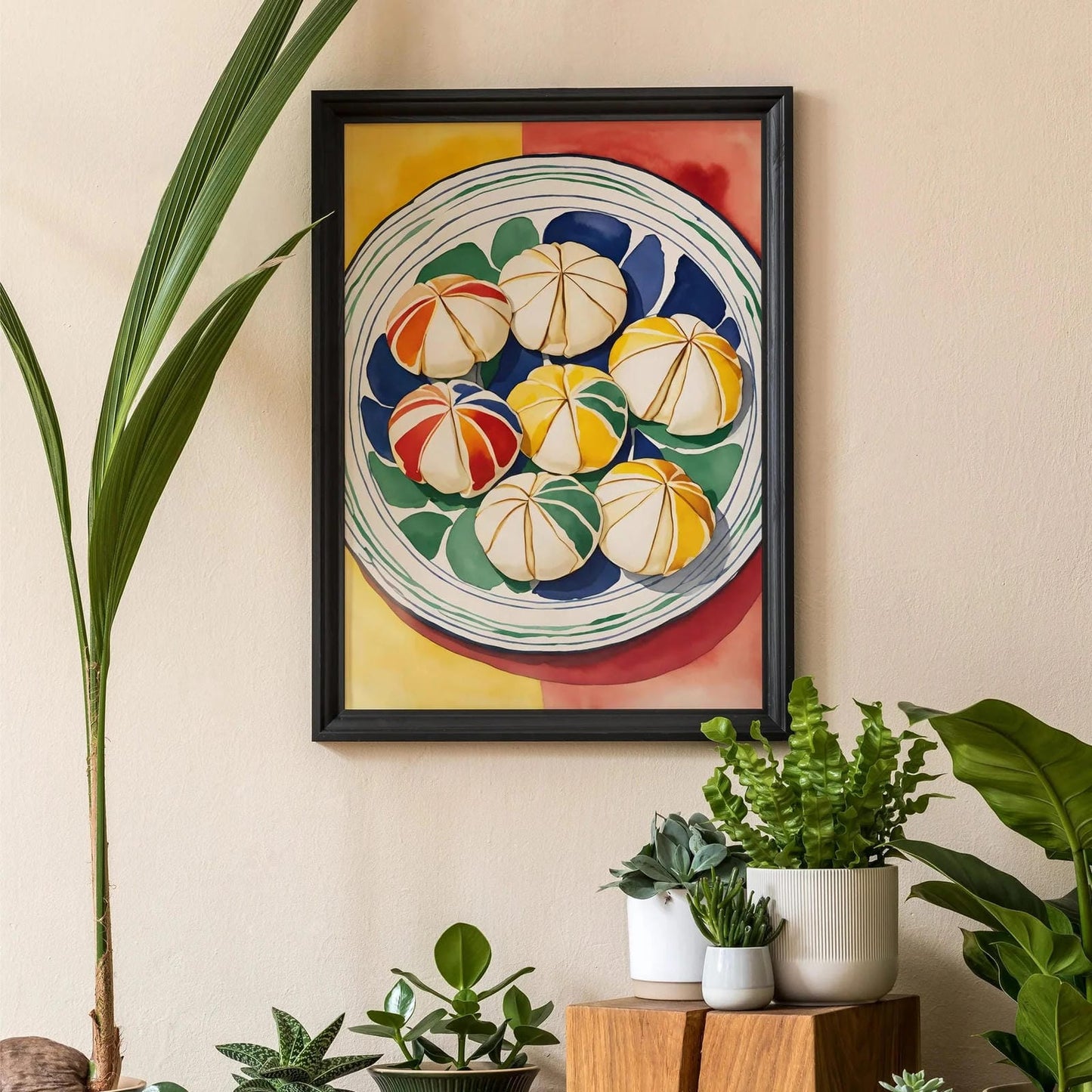 Colorful Dumplings Artistic Wall Art Print