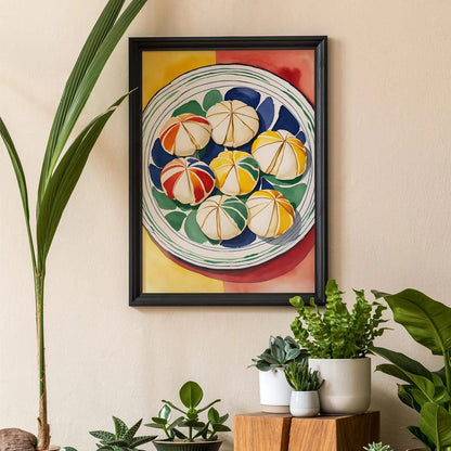 Colorful Dumplings Artistic Wall Art Print