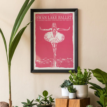 Swan Lake Ballet Performance Poster