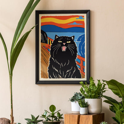 Screaming Cat Wall Art