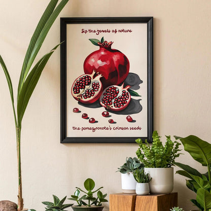 Pomegranate Fruit Still Life Poster