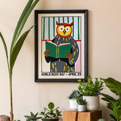 World Book Day Owl Poster Print