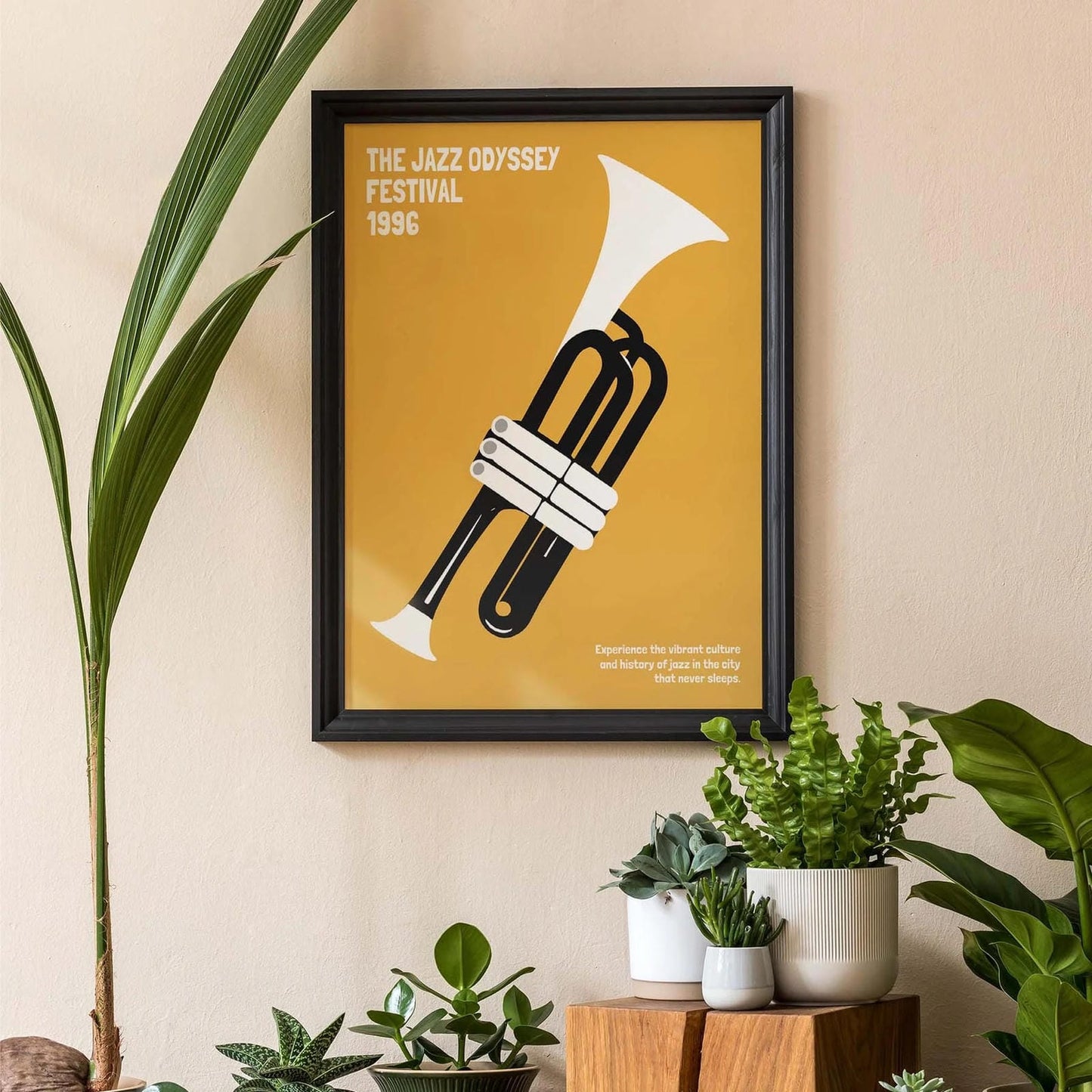 1996 Jazz Odyssey Poster - Yellow Mustard