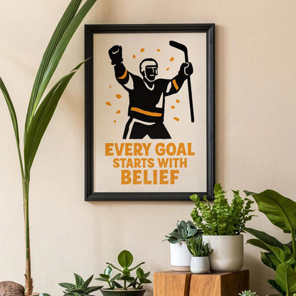 Hockey Motivational Art Print