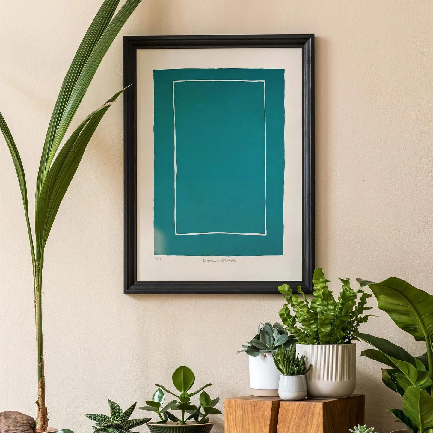 Bold Teal Abstract Poster