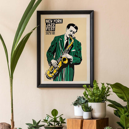 New York Jazz Fest Saxophone Print