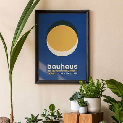 Bauhaus Sun Blue Poster