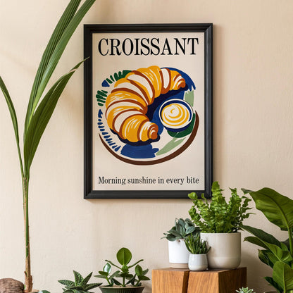 Breakfast Delight Croissant Poster