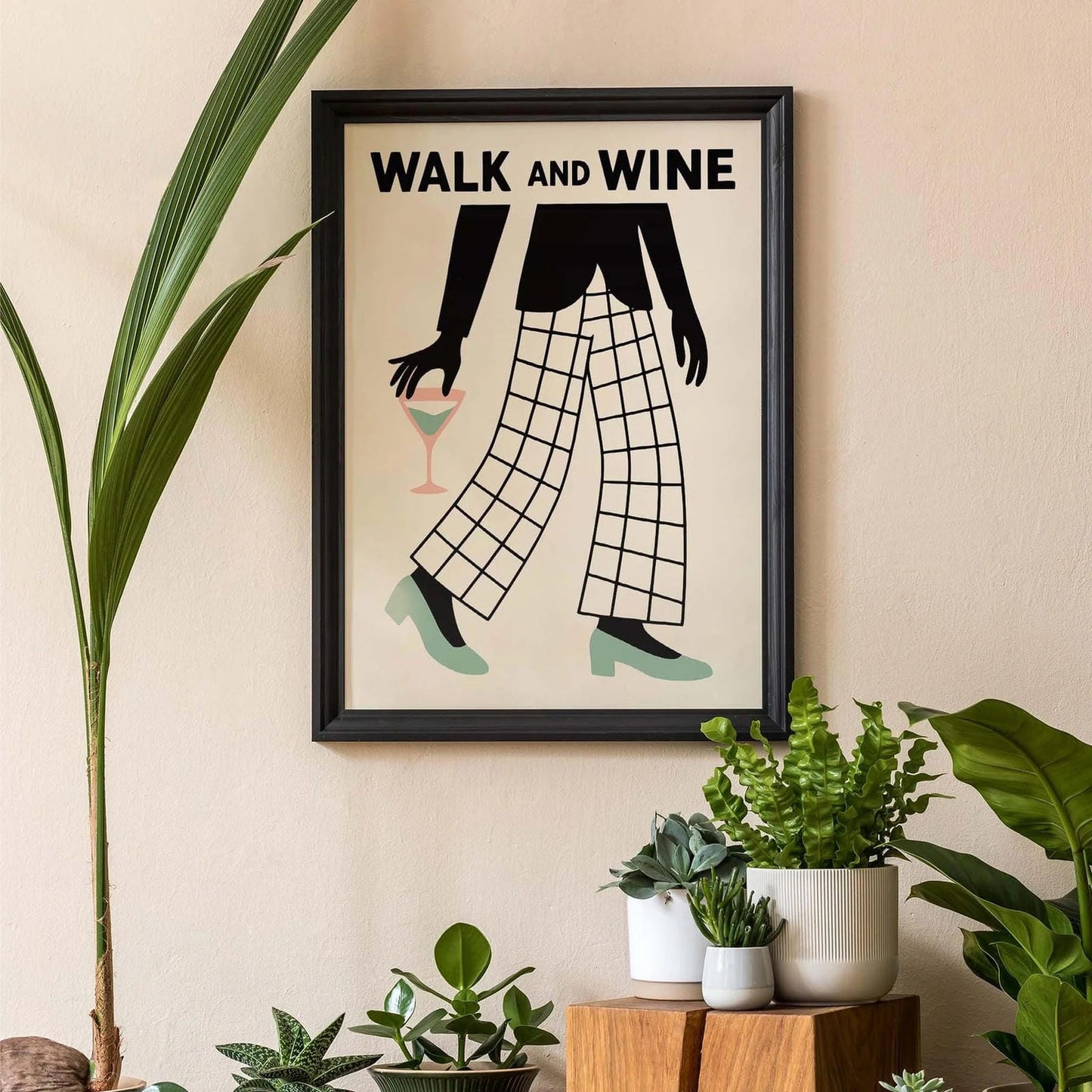 Walk and Wine - Chic Lifestyle Print