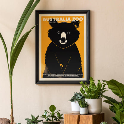 Australia Zoo Koala Vintage Travel Poster