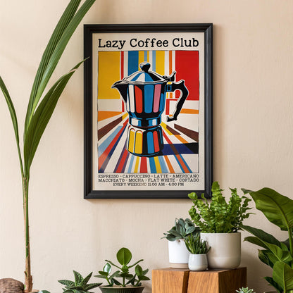 Lazy Coffee Club Poster