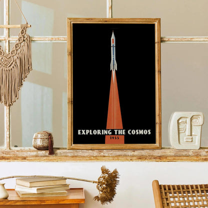 Exploring the Cosmos Vintage Space Poster