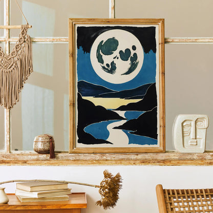 Japanese Moon Wall Art Print