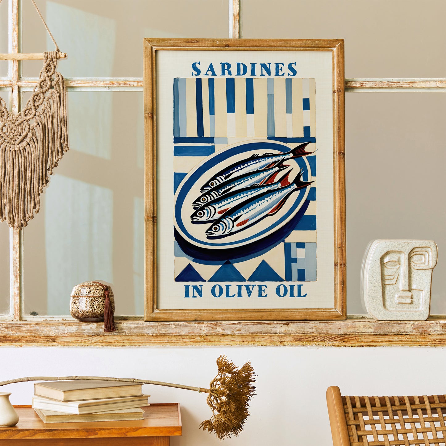 Sardines in Olive Oil Retro Wall Art