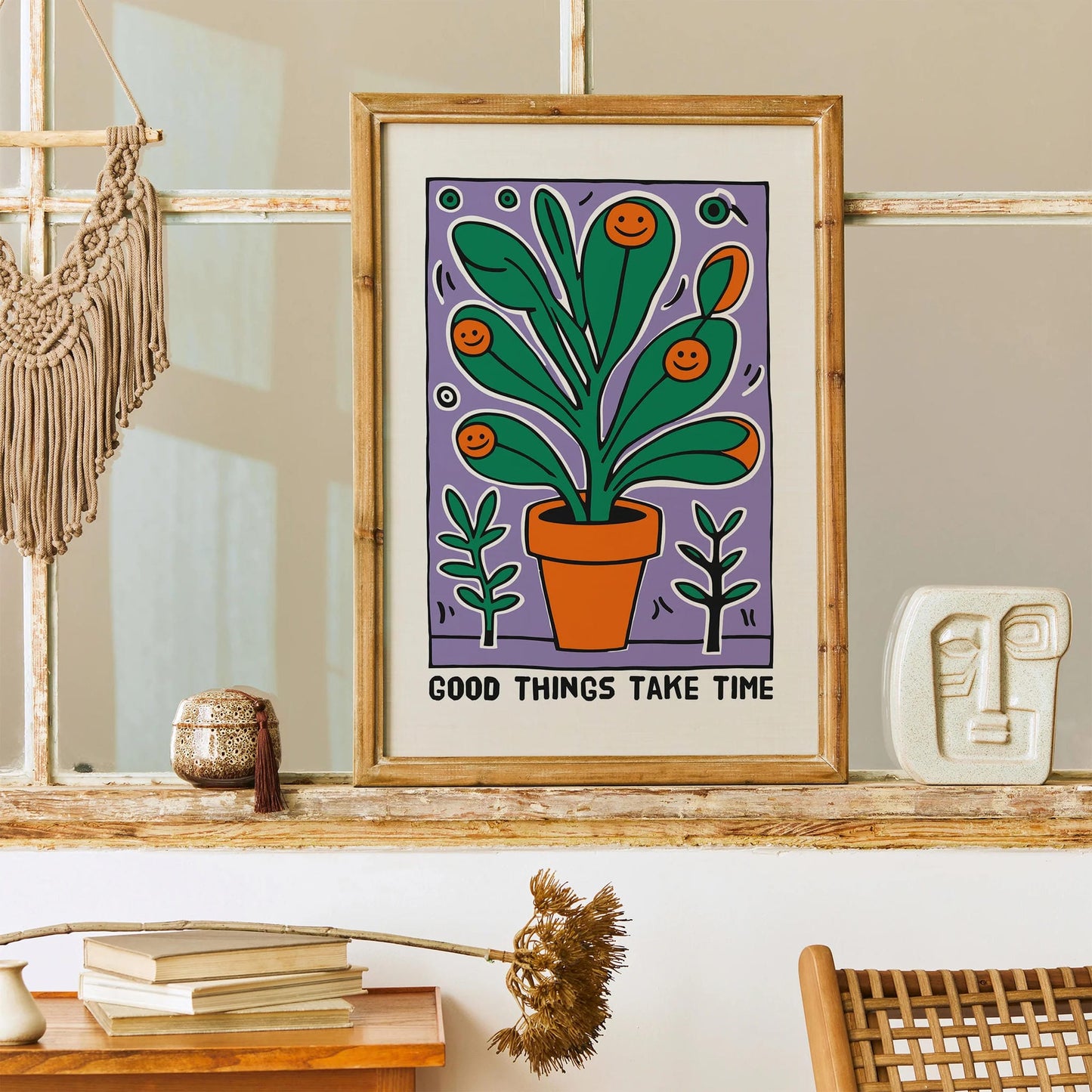 Good Things Take Time - Plant Motivation Art