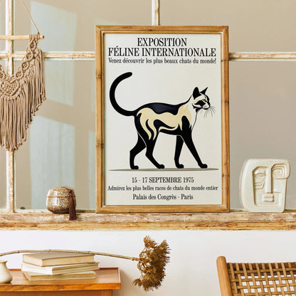 Vintage Paris Cat Exhibition Poster
