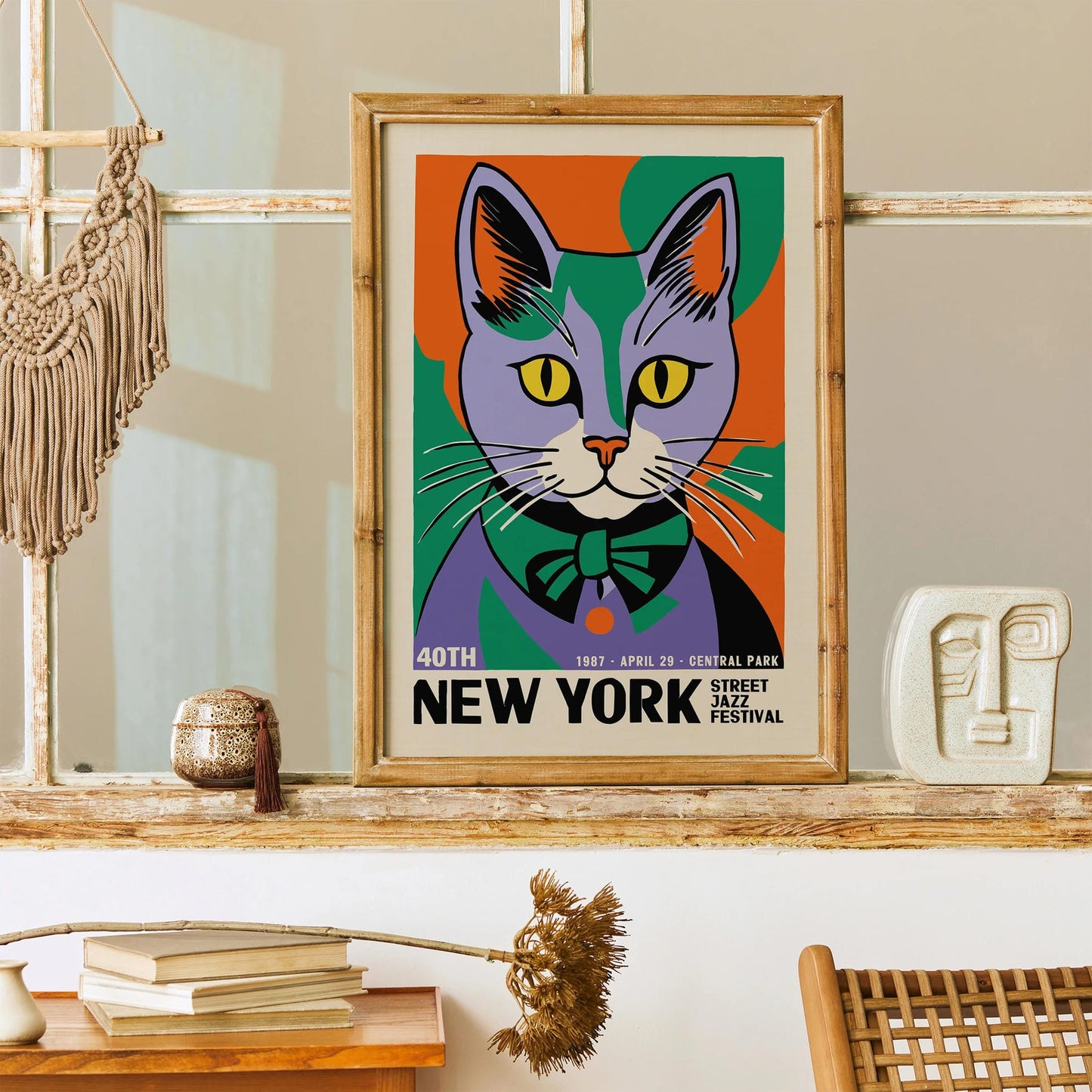 New York Jazz Festival Cat Poster