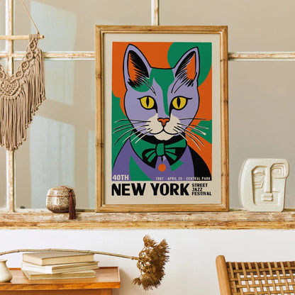 New York Jazz Festival Cat Poster