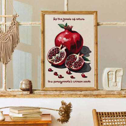 Pomegranate Fruit Still Life Poster
