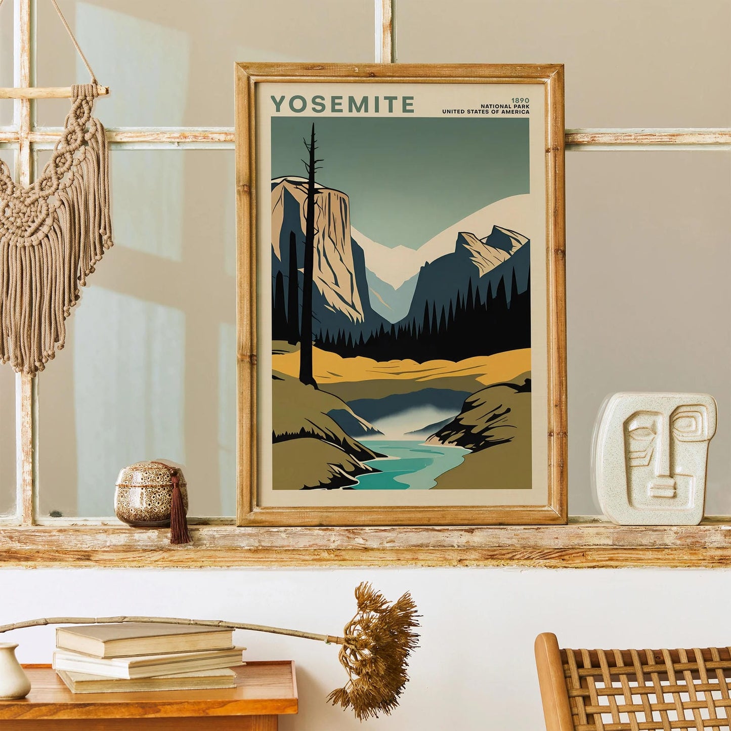 Yosemite National Park Retro Poster