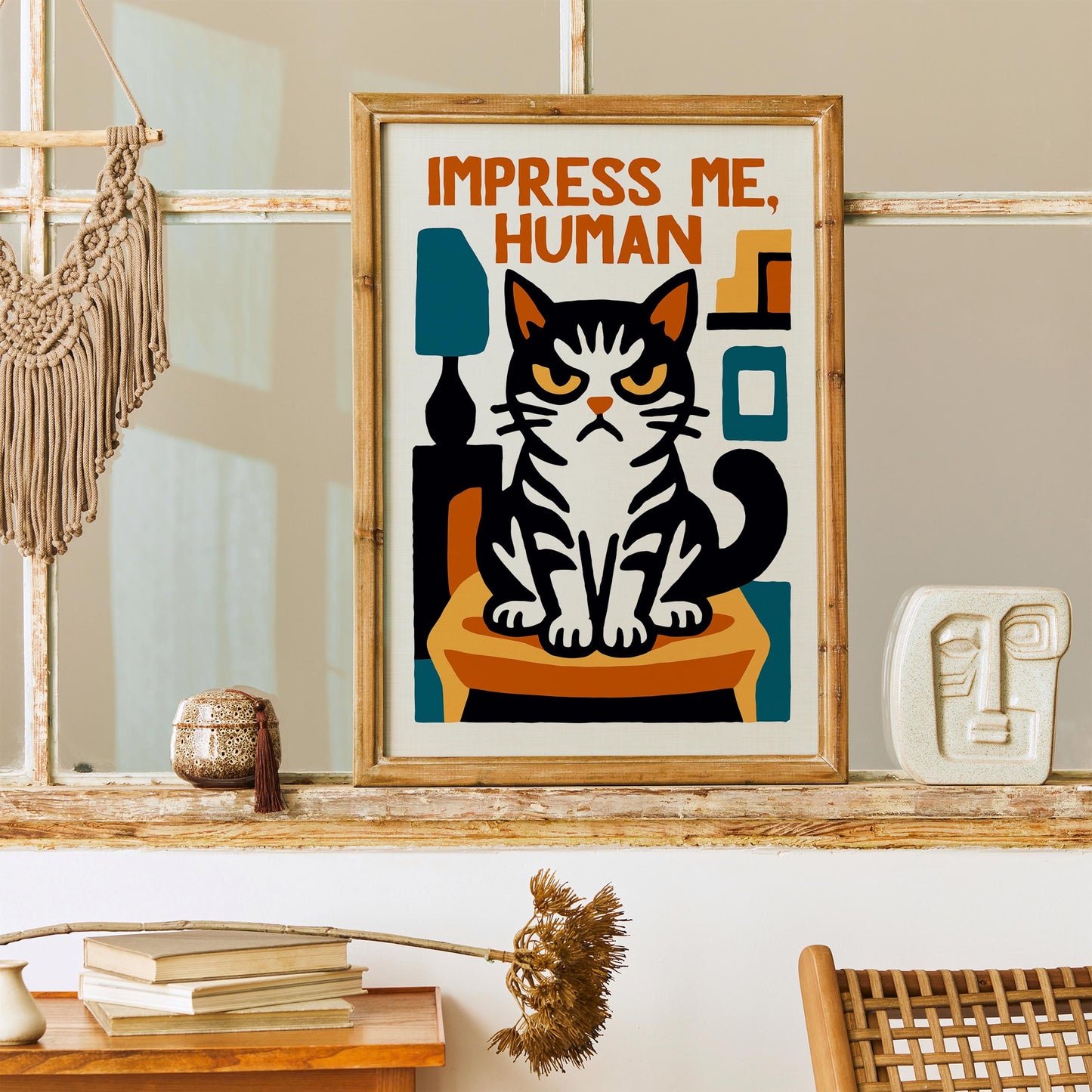 Impress Me Human Cat Poster
