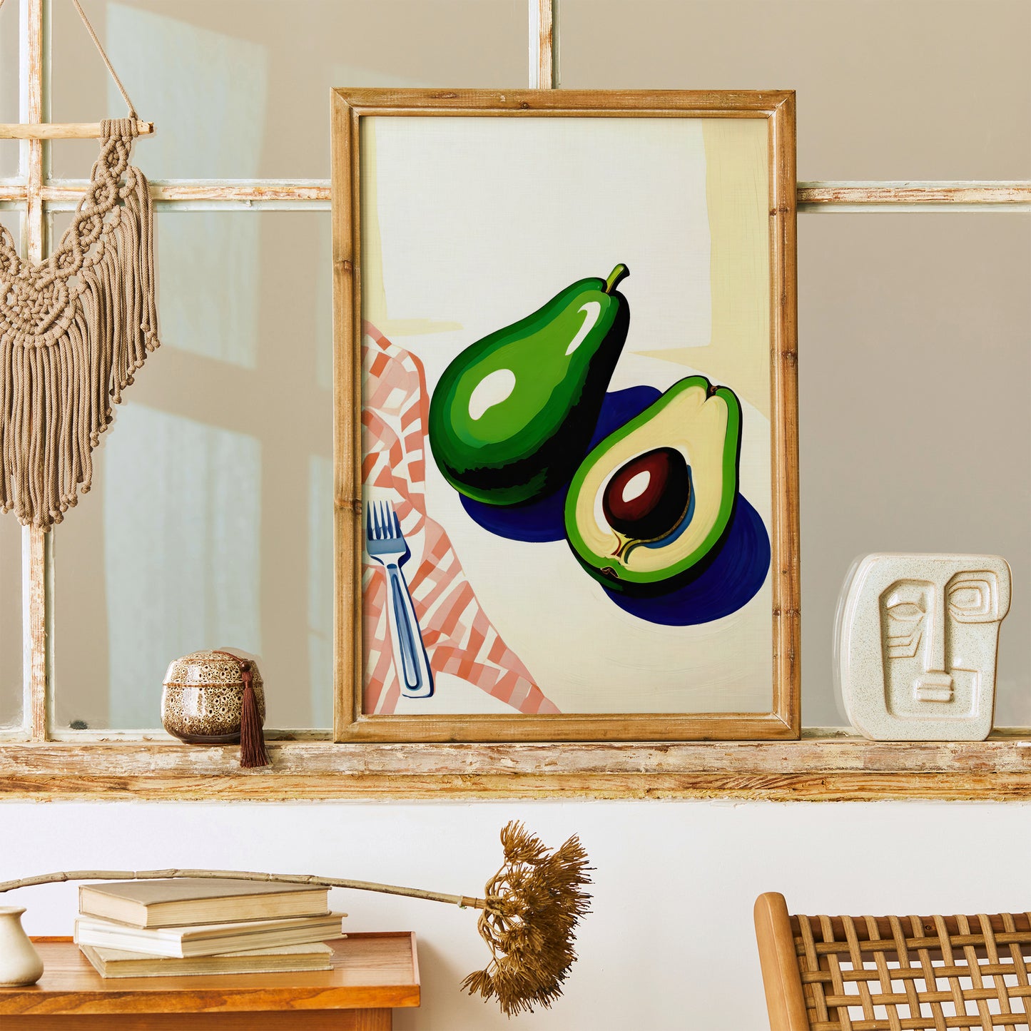 Avocado Love Vibrant Kitchen Art Print